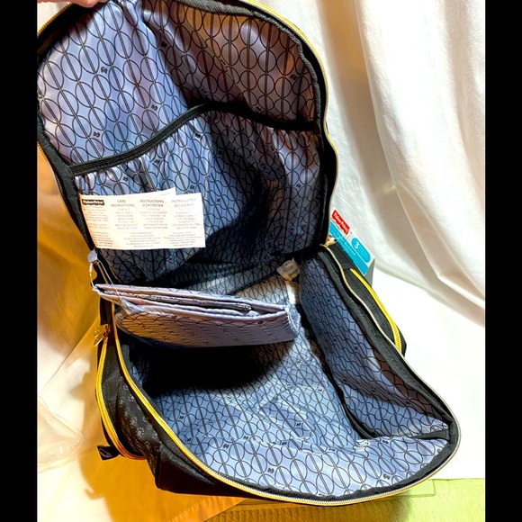 Beautiful BLACK GEMMA DUAL BACKPACK & DIAPER BAG SET 🎒🌟 - Picture 3 of 8